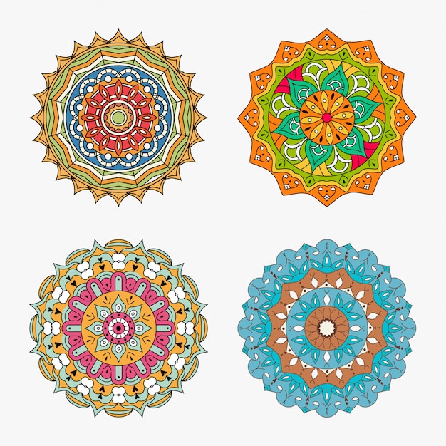 Colored   Mandala Set