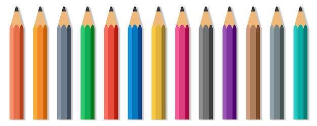 Colored Pencils Vector Illustration