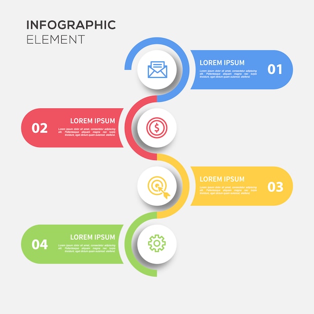 Colored Round Infographic Template