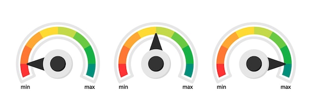 Colored scale speed measuring device tachometer speedometer