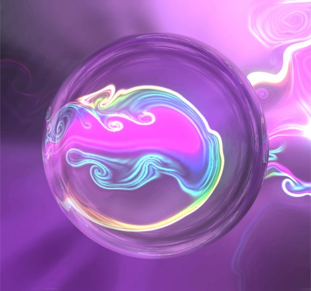 Colorful 3d blurred spherical ball Vector illustration