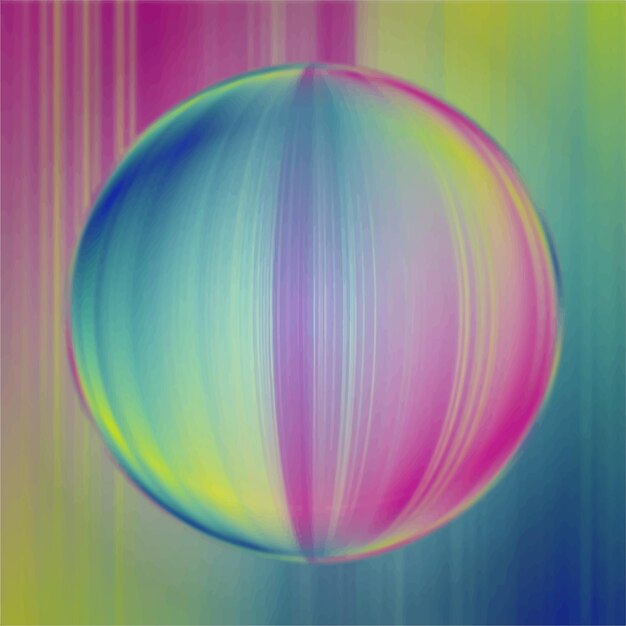 Vector colorful 3d blurred spherical ball vector illustration