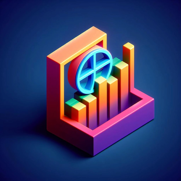 a colorful 3d object with an e on it