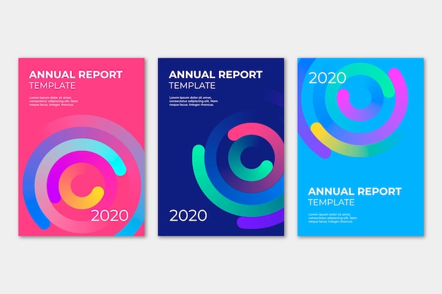 Colorful abstract annual report template