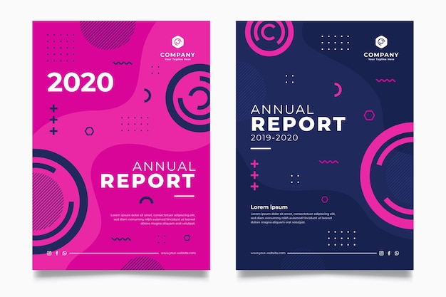 Colorful abstract annual report template