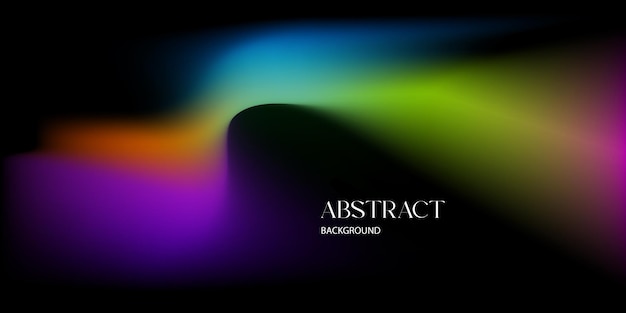 Colorful abstract background template dark design neon gradient color on black