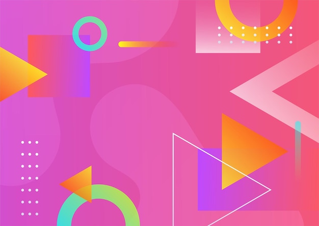 Colorful abstract background with geometric shapes