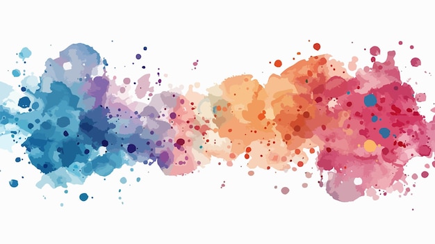 Colorful Abstract Background with Watercolor Splashes