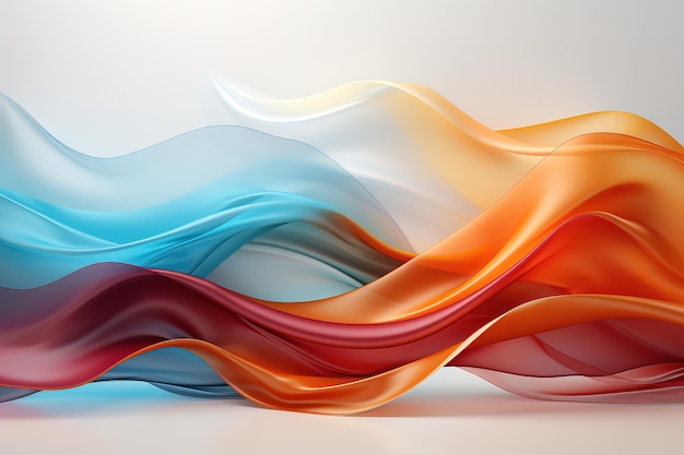 Colorful abstract background with waves vector