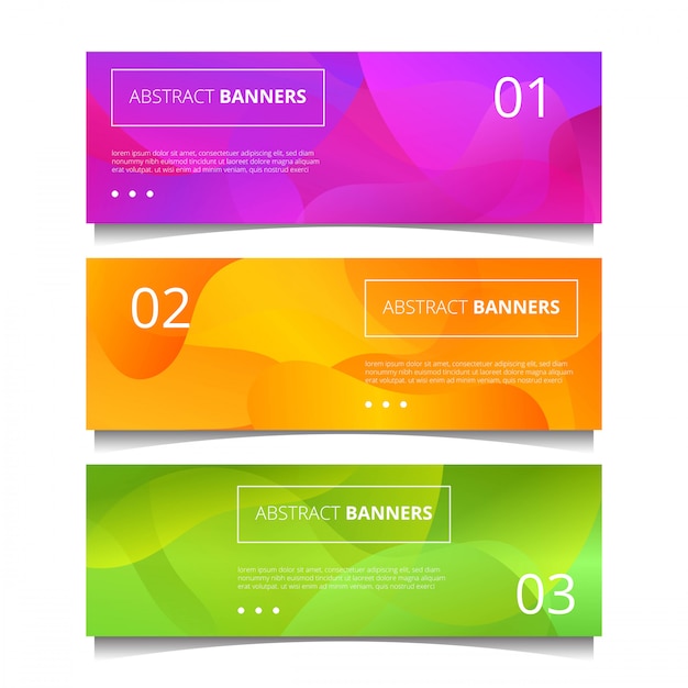 COLORFUL ABSTRACT BANNERS TEMPLATE