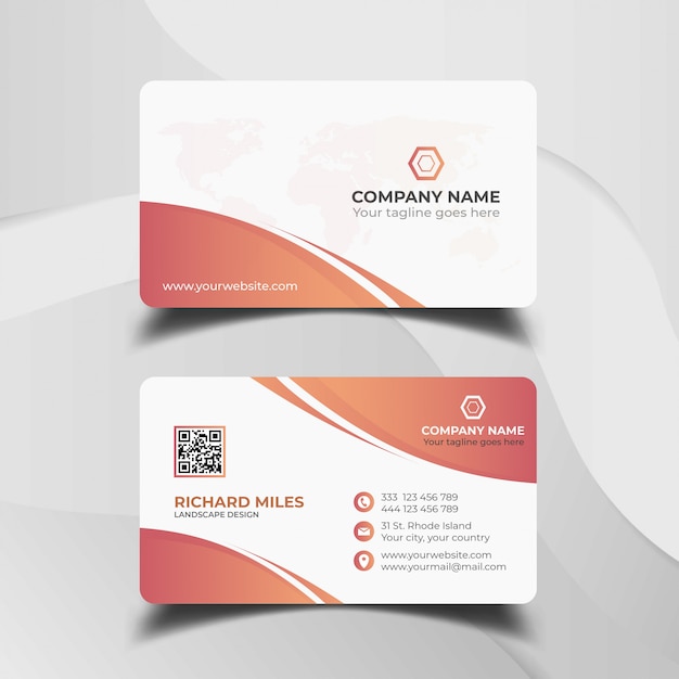 Colorful abstract business card template