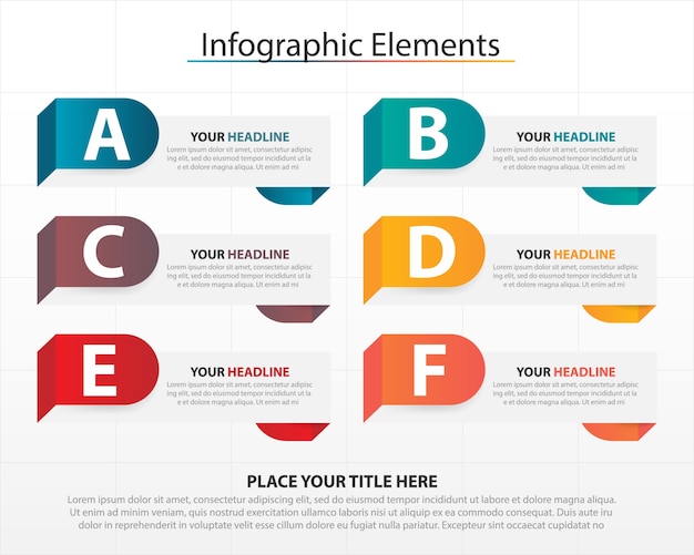 colorful abstract business infographic template 