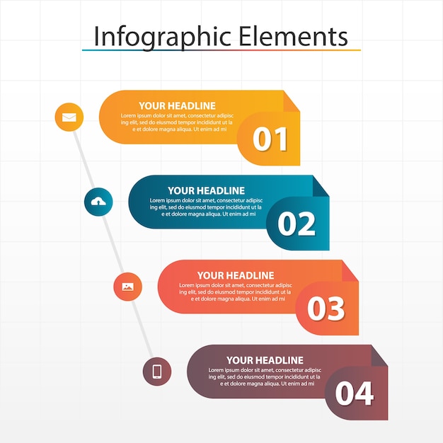 Colorful abstract business Infographics elements