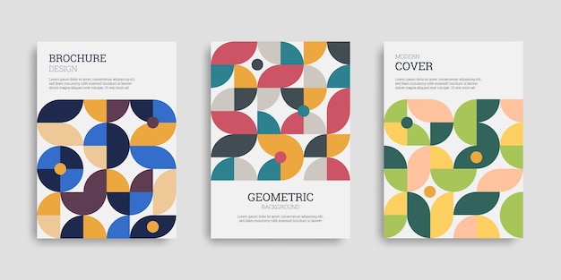 Colorful abstract covers set