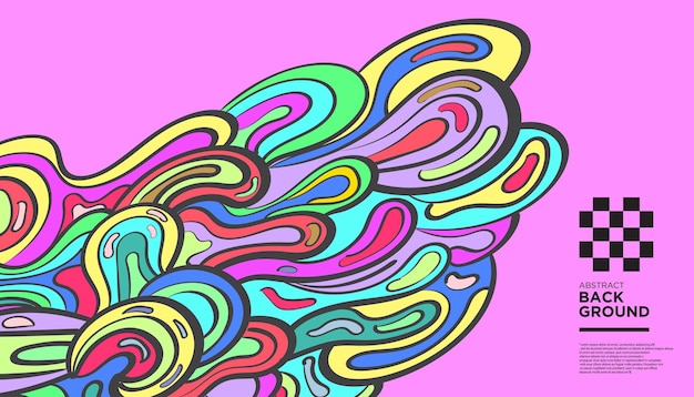 Colorful abstract doodle background vector art