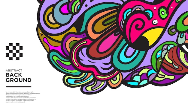 Colorful abstract doodle background vector art