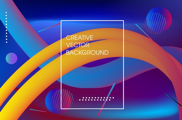 Colorful abstract dynamic fluid background 