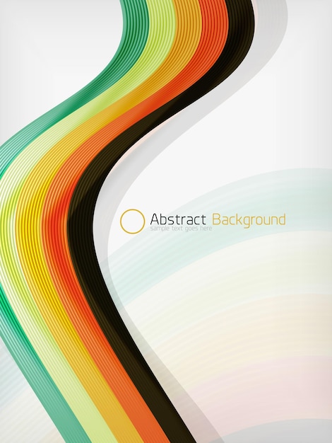 Colorful abstract flowing elegant lines