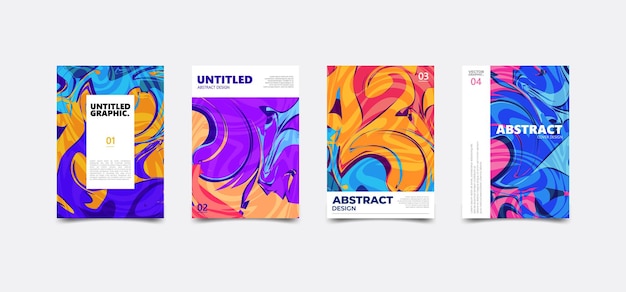 Colorful abstract fluid   texture. Modern cover poster