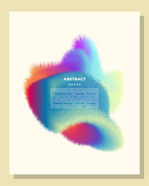 Colorful abstract fur background copy space for poster landing page banner or card