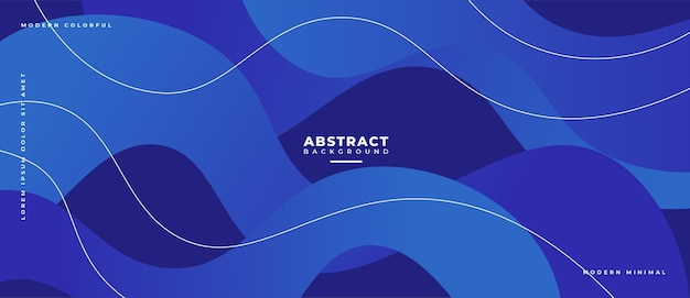 Colorful abstract geometric bannerTrend gradient. Fluid shapes composition.