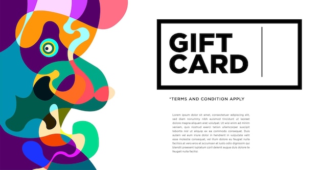 Colorful abstract geometric and fluid banner template for marketing promotion material Giveaway cash back gift card and member card bonus design template