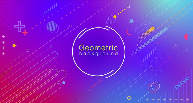 Colorful abstract geometric gradient background.