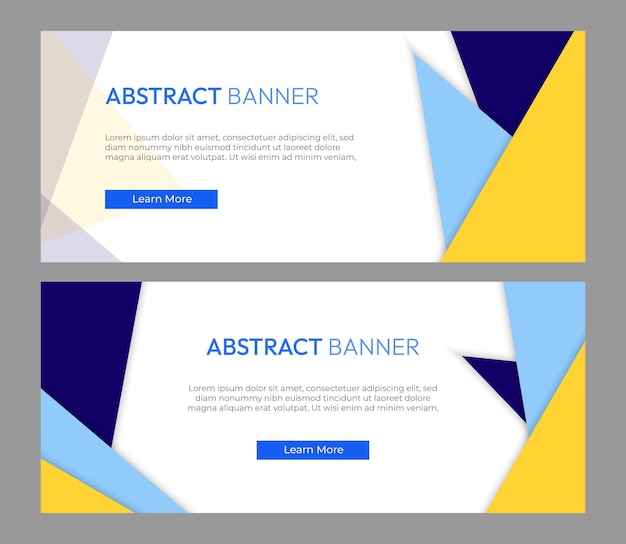 Colorful abstract geometric triangle banner