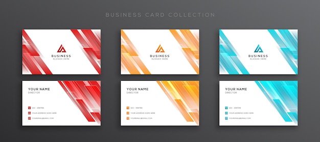 Colorful Abstract Geometrical Business Card Template Collection