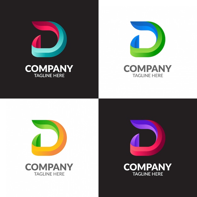 Colorful Abstract Letter D Logo Design