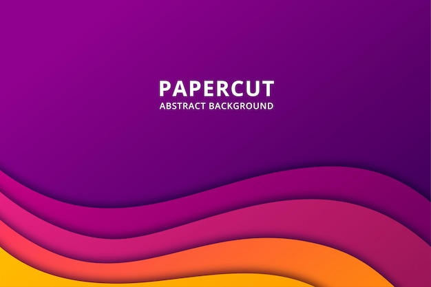 Colorful abstract papercut background