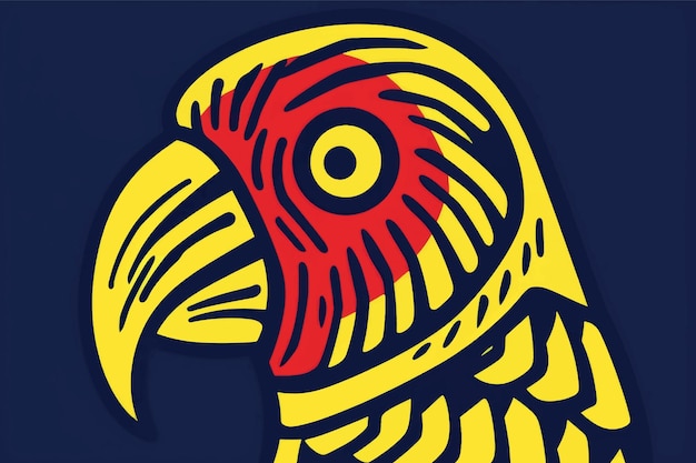 Colorful abstract parrot illustration