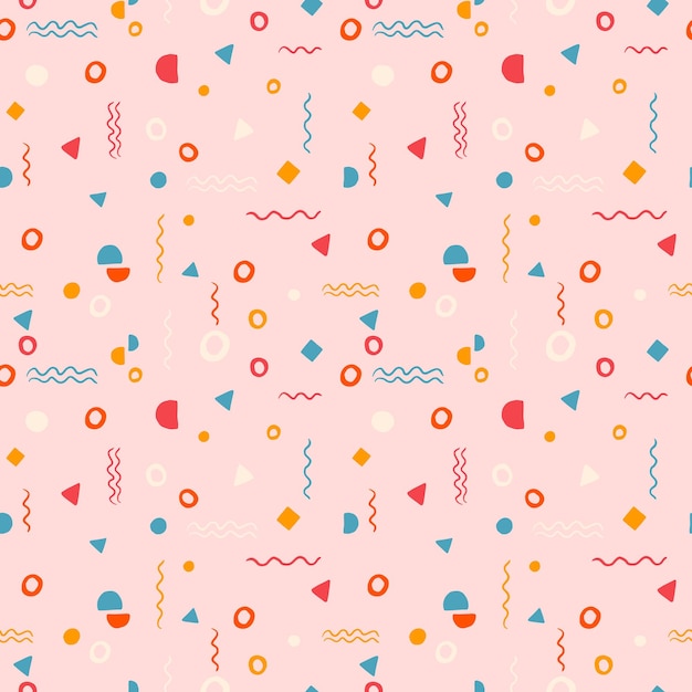 Colorful abstract pattern Repeat pattern of soft colors and geometric figures