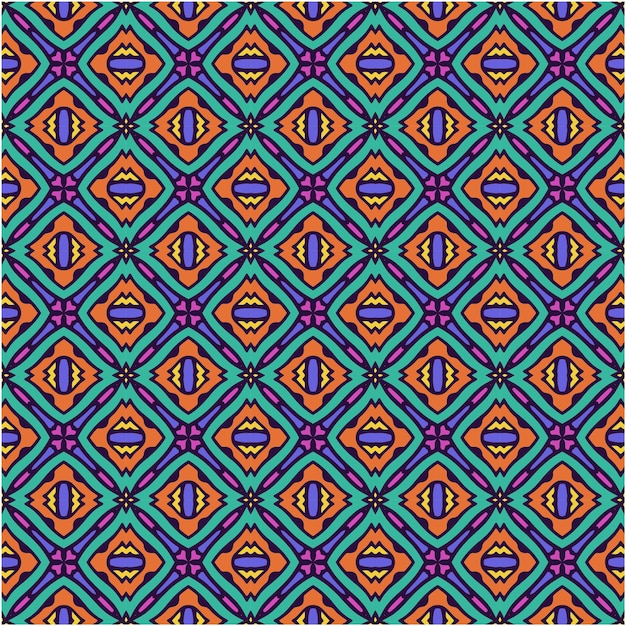 Colorful abstract pattern with ethnic style