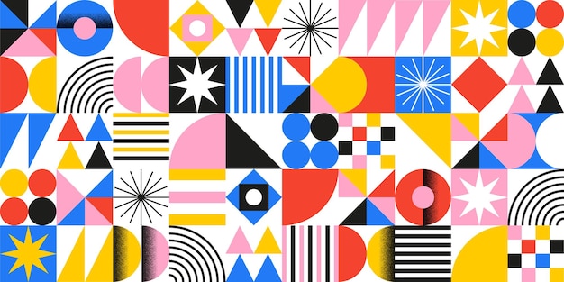 a colorful abstract pattern with geometric shapes and geometric shapes