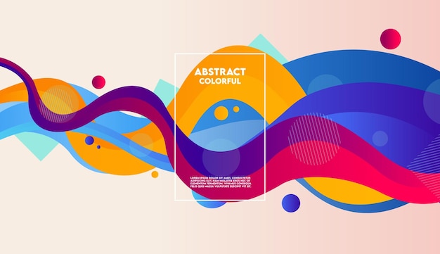 Colorful abstract shapes background vector