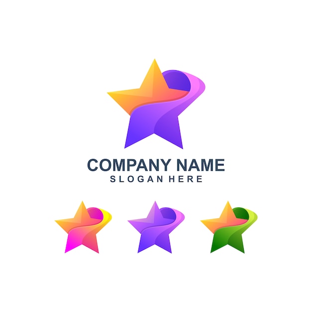 Colorful Abstract Star Logo 