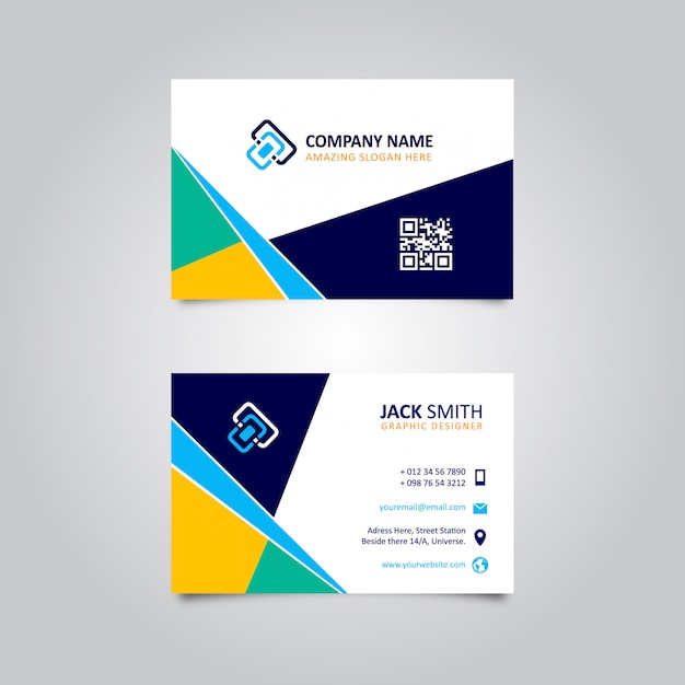 Colorful Abstract Stylish Business Card Design