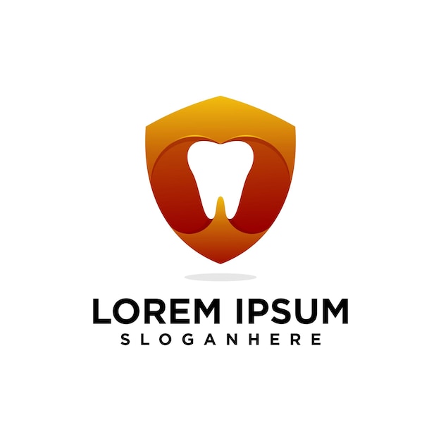 Colorful abstract tooth logo design