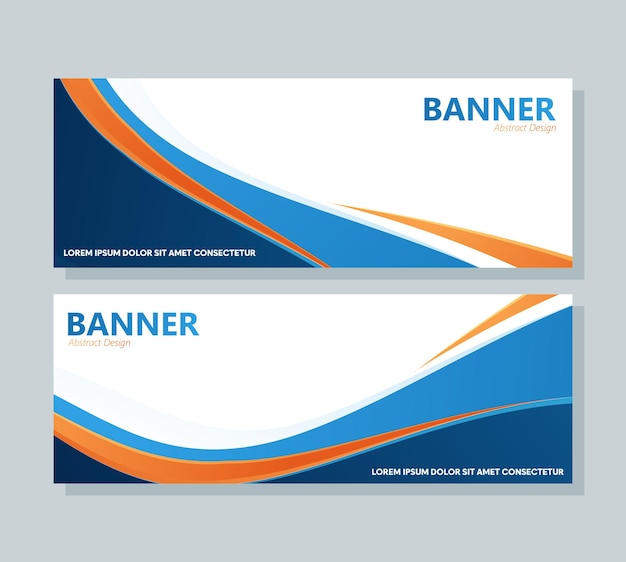 colorful abstract wave banner design