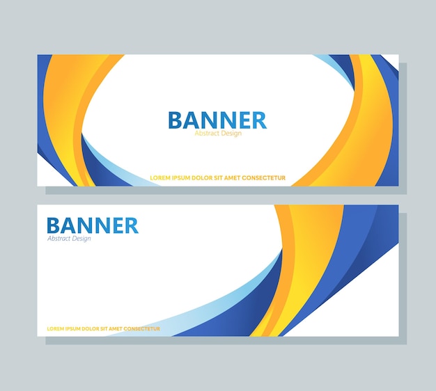 colorful abstract wave banner design