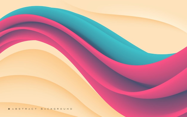 Colorful abstract wavy shape background elegant design