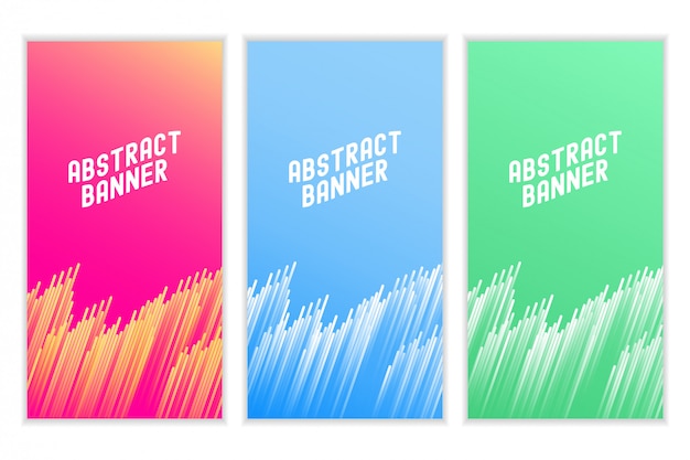 Colorful Abtract Line Banner