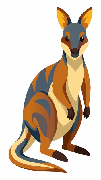 Vector a colorful animal with a blue and orange pattern