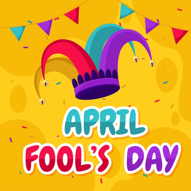 Colorful april fools day background