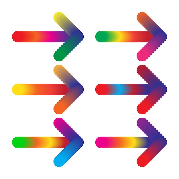 Colorful arrows vector