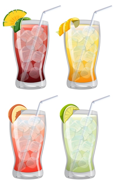 Colorful Assortment of Refreshing Beverages