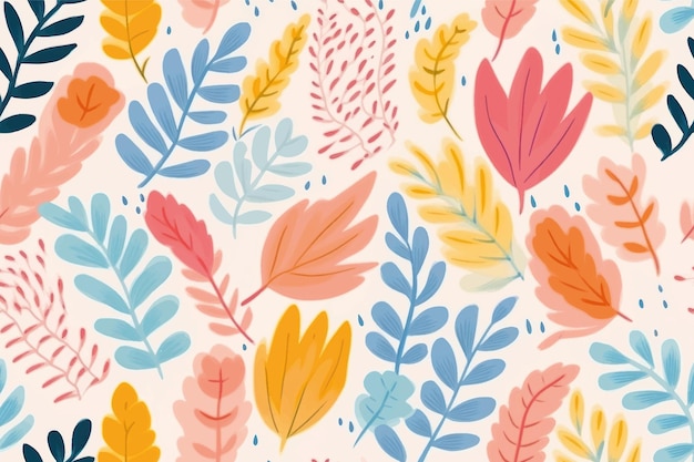 Colorful autumn leaves pattern