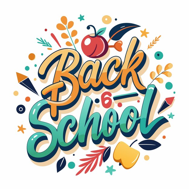 Vector colorful back to school design get ready for the new school year