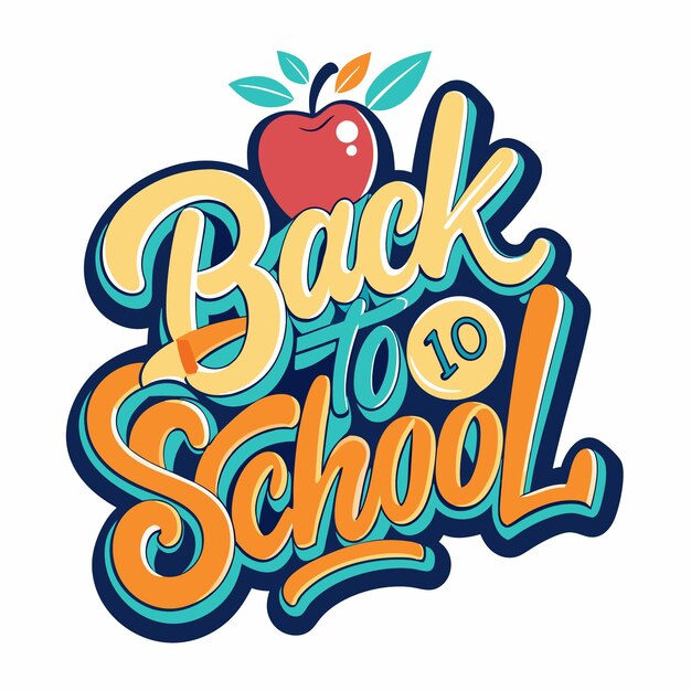 Vector colorful back to school design get ready for the new school year